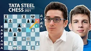 ✅ Каруана - Дуда | Tata Steel Chess 2021 | Вейк-ан-Зее | Обзор лучшей партии 3 тура | Chess.com