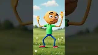 Goofy cartoon man spinning in circles #aislop #cartoon  #aigenerated