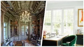 75 Blue Floor And Yellow Floor Home Office Design Ideas You'll Love 🔴