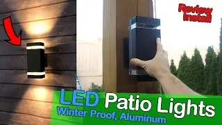 Square Up Down Exterior Lights - Wall Light Install - Patio Pergola Lights - Patio Sconce Lights