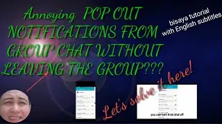 How to turn off pop notifications from group chat messenger