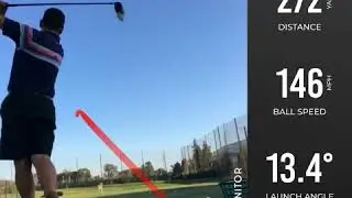Great Driver swing with video proof of an Rapsodo MLM