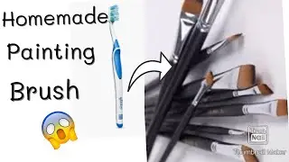 Homemade painting brush with toothbrush DIY- how to make painting brush with toothbrush