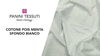 Crea Abbigliamento e Arredamento unico con il Tessuto Cotone Bianco Pois Menta!