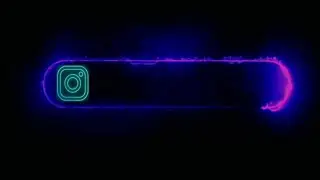 Instagram neon logo black screen | Instagram neon effect 4K | Black Screen Video