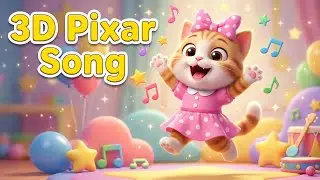 3D Pixar Baby Song 🐱🎶 | Funny Cat Dancing Video | Kids Cartoon Music