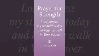 Bible Prayer Meditation For Strength