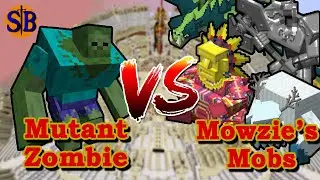 Mutant ZOMBIE (Mutant Beasts)  vs Mowzie's Mobs | Minecraft Mobs Battle
