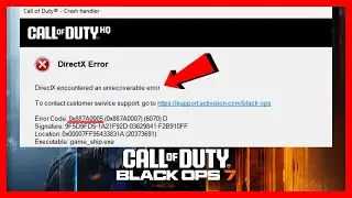 How to FIX Black Ops 7 DirectX Error 0x887a0005 | BO7 DirectX Encountered an Unrecoverable Error