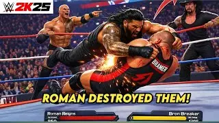 ROMAN REIGNS & THE ROCK vs UNDERTAKER & BRON BREAKKER &ndash; INSANE TAG TEAM MATCH! NiHuman 