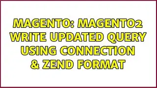 Magento: Magento2 write updated query using connection & Zend format