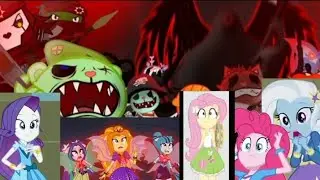 Las Mane 7, las Dazzlings y Trixie reaccionan a 