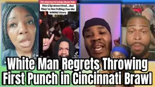 White Man Swings First at Black Group &mdash;Brutal Brawl Erupts And Wife Knocked Out in Cincinnati