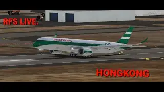 LIVE  Airbus A350-900 CATHAY PACIFIC line up for take off in HONG KONG