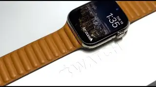 Apple Watch Series 7 Golden Brown Leather Link