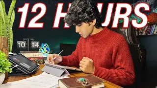 LIVE🔴 | 12 HOURS (Day 134/300) study with me |pomodoro 90/10