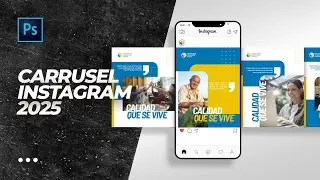 Crea un CARRUSEL de Instagram 2025 y aprende a exportarlo | Photoshop Tutorial