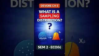 What is sampling distribution ? Eco(H) SME sem 2 chapter 5 devore #samplingmethods #economicsdegree
