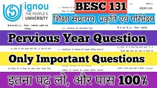 IGNOU BESC 131 Pervious Year Question Paper BESC 131 Important Questions BESC 131 Education IGNOU