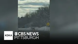 Video shows small plane landing on Pennsylvania interstate amid holiday traffic