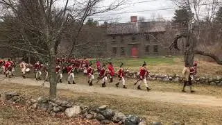 British column attacked by colonial militia