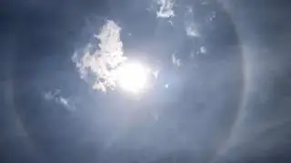 Rare spectacle in the sky: Aureole and rainbow spotted together