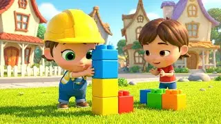 Roblox Tiny Builder ficou preso em blocos | Funny Toddler Song | Kids Rhymes