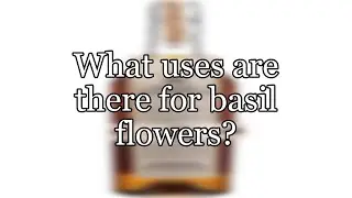 What uses are there for basil flowers?