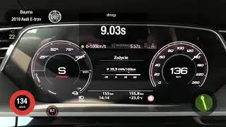 Audi E-tron 55, 2019, 0-200km/h acceleration, top speed, dragy