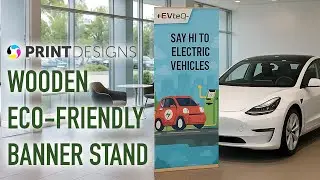 Wooden Eco Friendly Banner Stand