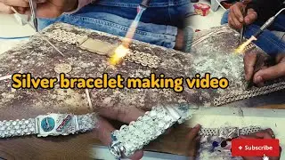 ચાંદીનો બ્રેસલેટ બનાવવાની રીત | How to make a silver bracelet | Silver bracelet design #silver #art 