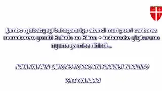 #Part2 Amasezerano ya Pueri cantores Itorero rya paruwasi rulindo Igice cya 2 #PueriCantoresKigali