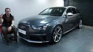 Audi RS4 Avant (B8) в цвете Dayona Grey после коррекции покраски и нанесения множества покрытий Gyeon