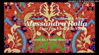 Alessandro Rolla: Duo for Violin & Viola in A Major