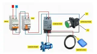 Pump Motor Operation With Push Button | float switch connection | float switch