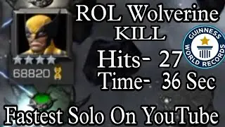 ROL Wolverine Fastest Solo Ever|Mcoc|ROL Wolverine in 36 Sec