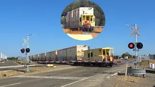 UP 25854 Caboose Leads LRS51 Local | S Airport Way Railroad Crossing, Stockon CA
