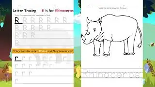 Tracing & Colouring Alphabet R Vol 3 #learning #toddlers #alphabet #colour #toddlersongs #amomkh