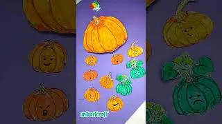 How to make cute pumpkin paper #pumpkin #diy #satisfying #sticker #storage #unikartcraft