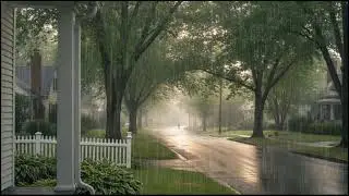 Peaceful Night Forest with Rain 🌲 Natural Rain Ambience for Sleep, Learning, Stress Relief Sounds
