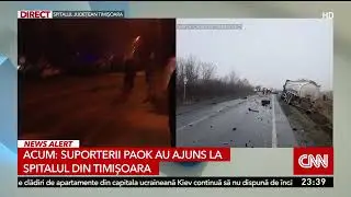 Patru autocare cu suporteri greci au ajuns la spitalul unde sunt răniții