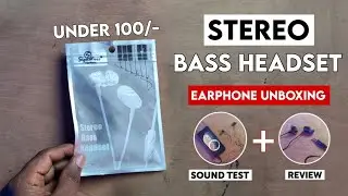 Распаковка и обзор фирменных стереобасовых наушников Signature Stereo Bass 🔥 Тест звука ₹100 | Ус...