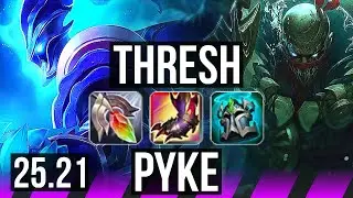 THRESH & Jhin vs PYKE & Ziggs (SUP) | KR Master | 25.21