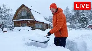 Спасение дачи от снежного плена. #shorts #live