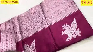 11/2/26/New silk saree collection only /420/Free Shipping All Over Tamilnadu 🛍️