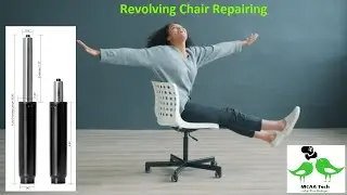 Revolving chair repairing and new gas cylinder rod details