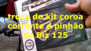 Kit relação da Biz 125, troca fácil.