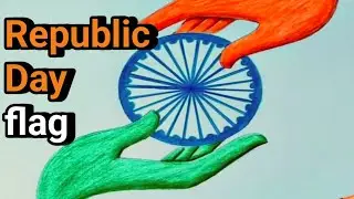 Republic  day #drawing Oil pastel colour _hand drawing __flag  video | 26 January 🇮🇳🇮🇳🇮🇳