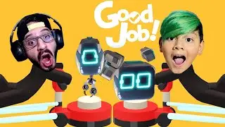 TRABAJAMOS CON ROBOTS | Trabajadores Locos Capitulo 7 | Juegos Karim Juega