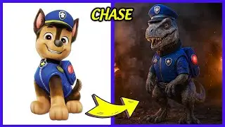 Paw Patrol Characters As Dinosaurs In Real Life + Guess The Paw Patrol Characters by Voice 🔊
